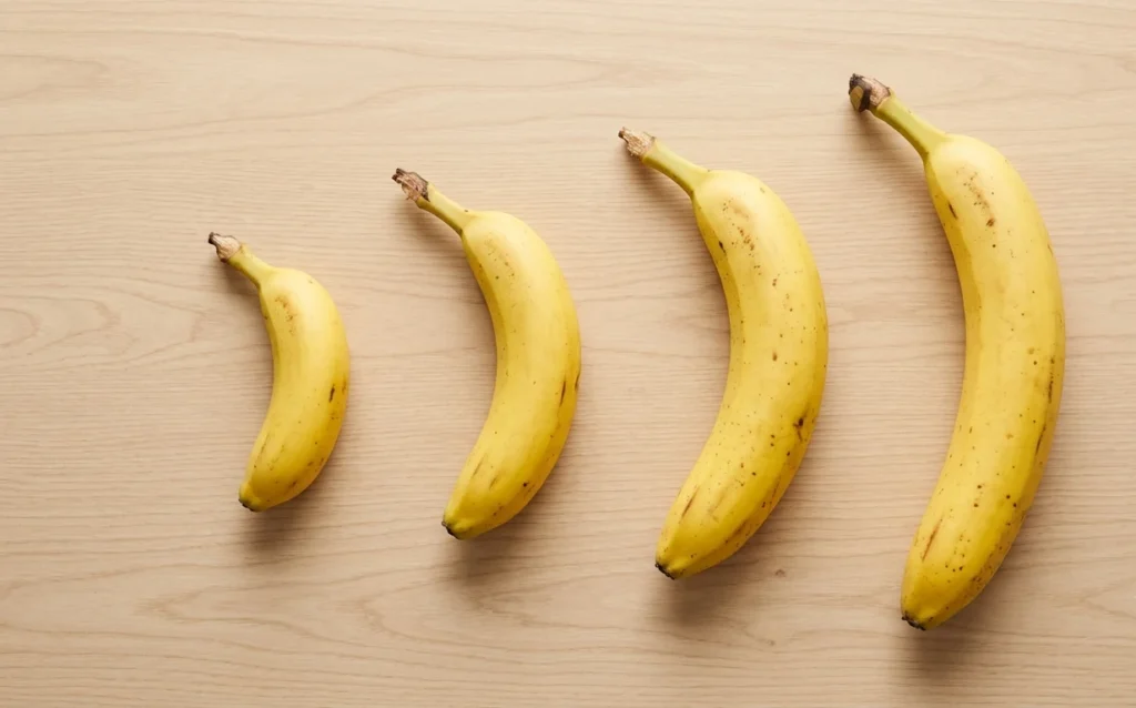 One Banana Calories by Size Comparison